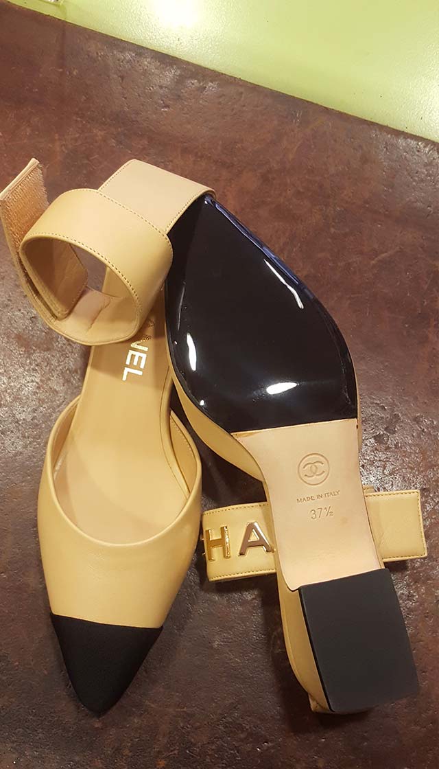 mon-cordonnier.fr chaussures Patins de protections noir brillant Chanel