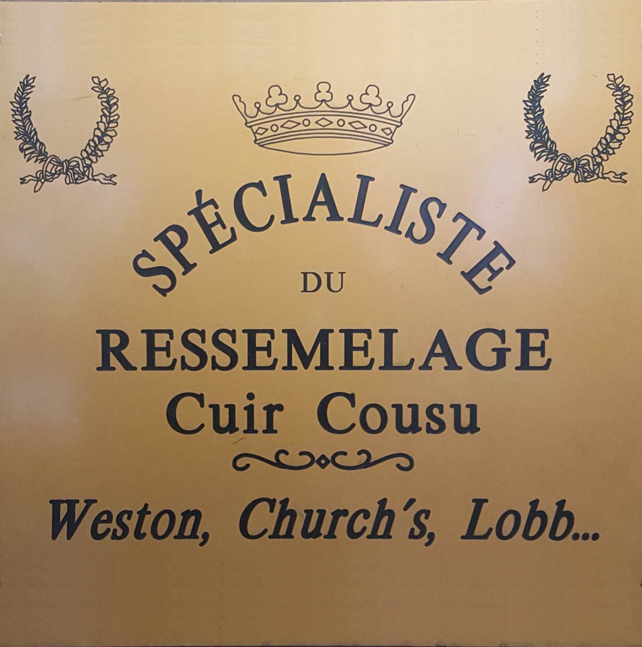 Mon-cordonnier.fr spécialiste cuir cousu Plaque boutique